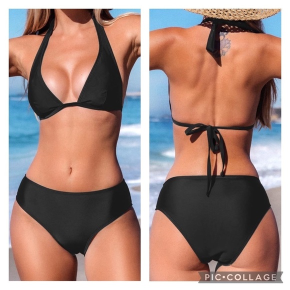NWT CUPSHE / Black Bikini Bottom Size L - Picture 1 of 10